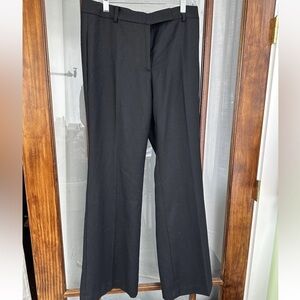 Talbots Womens Pants Black Size 8 Wide Leg Wool Blend Heritage Trousers
